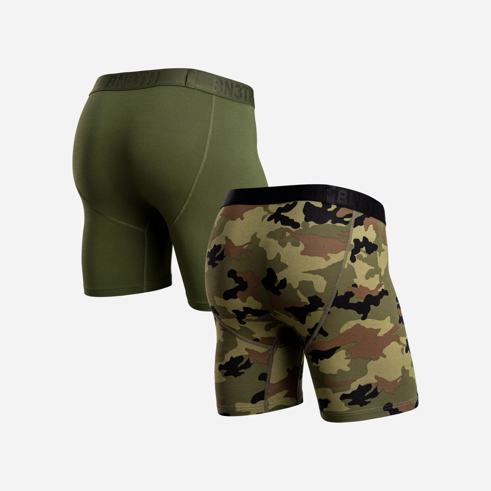 Classic Icon Boxer Brief: Bronze Green/Camo Green 2 Pack - Image 3