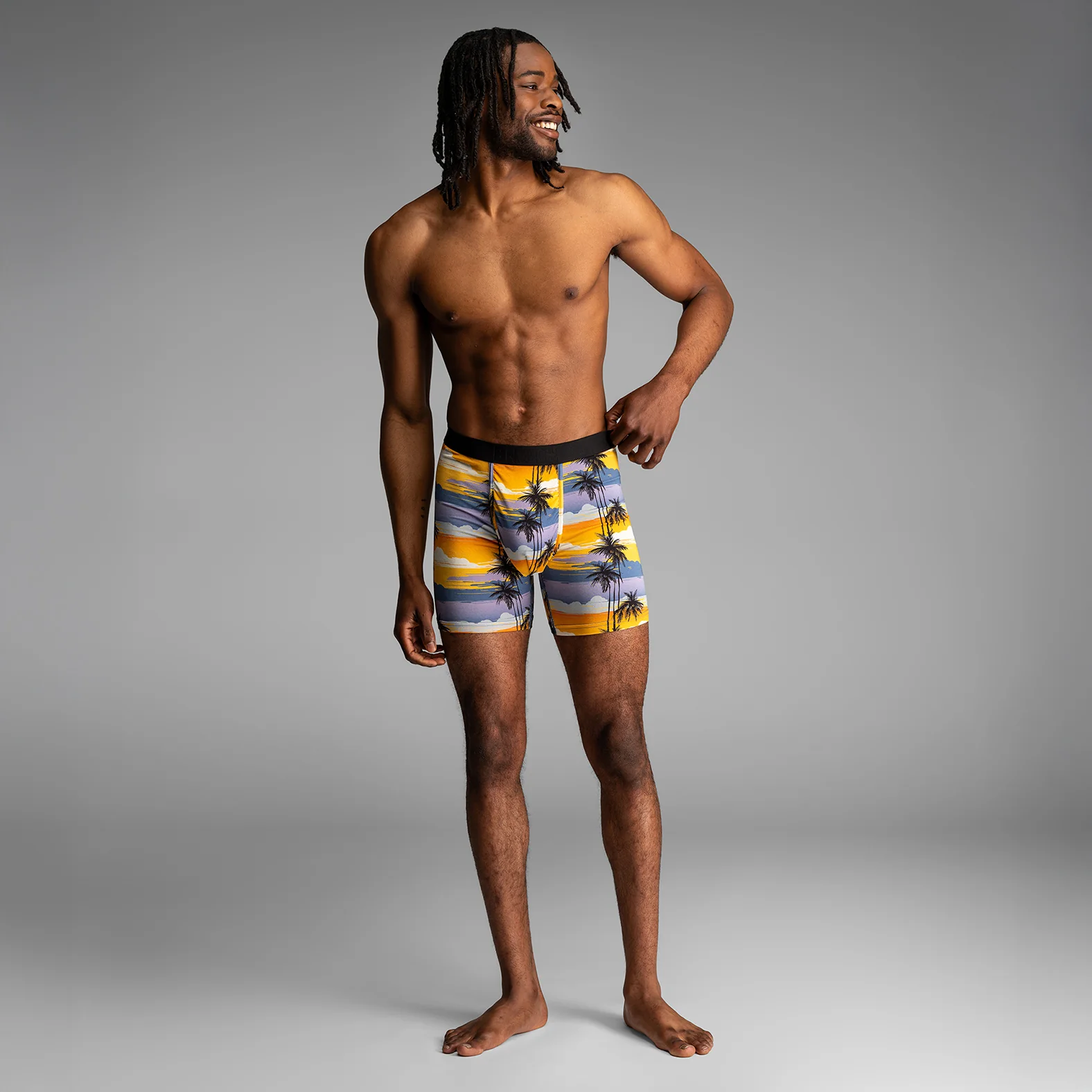 Classic Icon Boxer Brief : Palm Tree Horizon Mimosa - Image 3