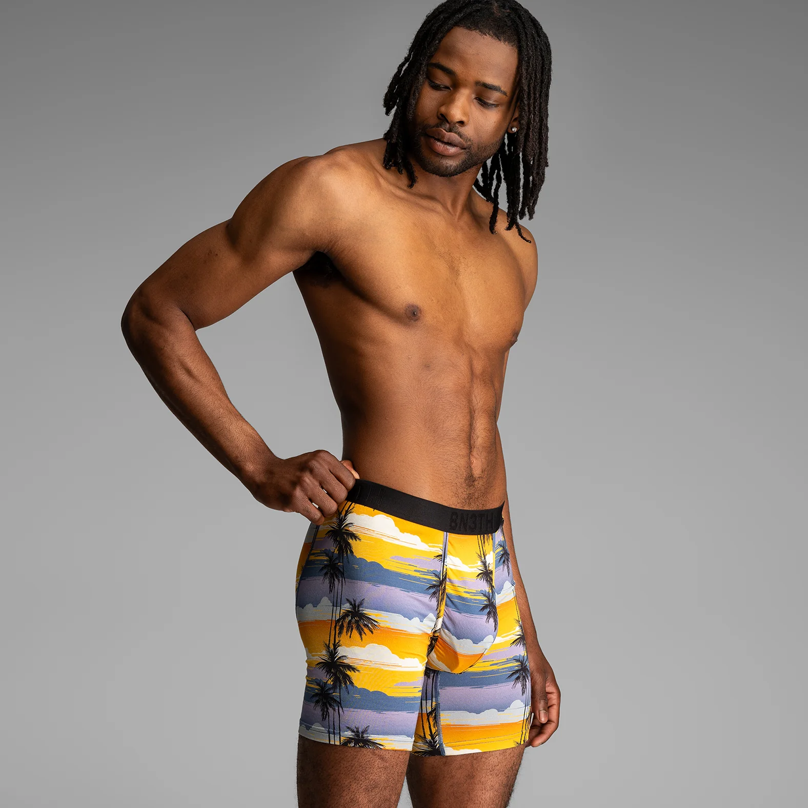 Classic Icon Boxer Brief : Palm Tree Horizon Mimosa - Image 4