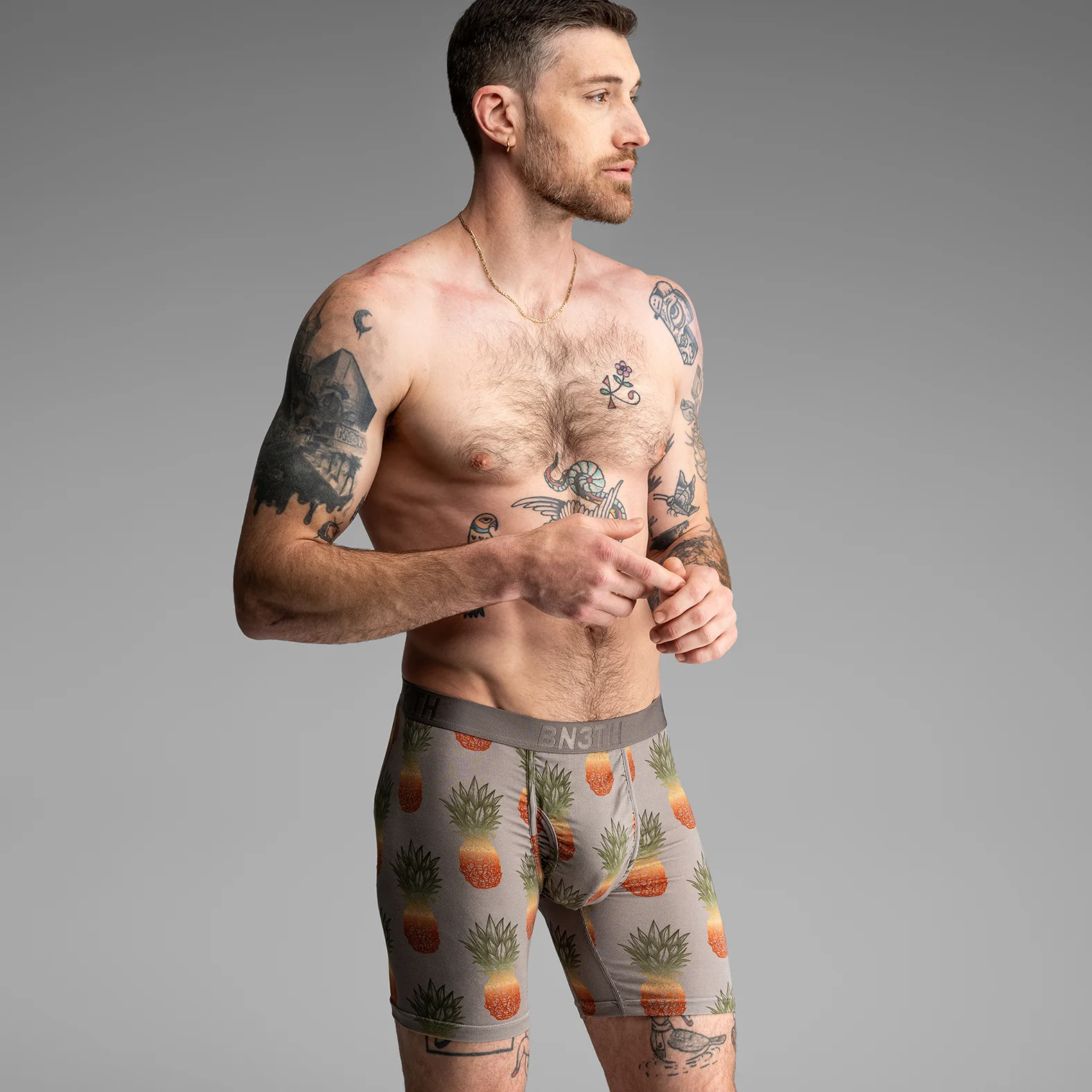 Classic Icon Boxer Brief With Fly : Pineapple Fade Cloudburst - Image 4