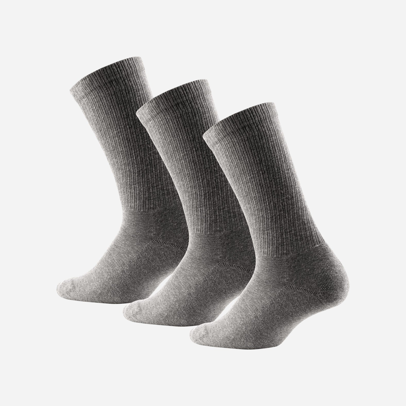 Classic Crew Sock: Heather Gray 3 Pack - Image 3