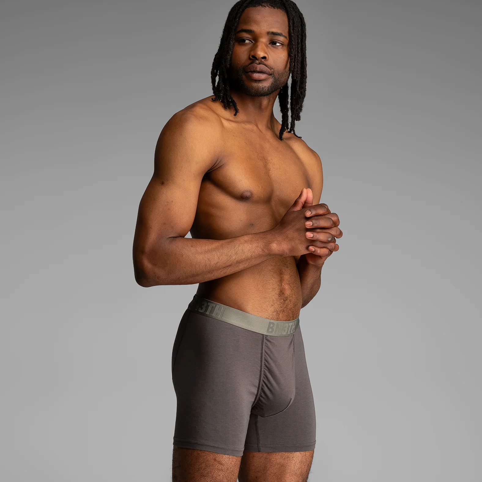 Essentials Boxer Brief : Smoke Green - Image 5