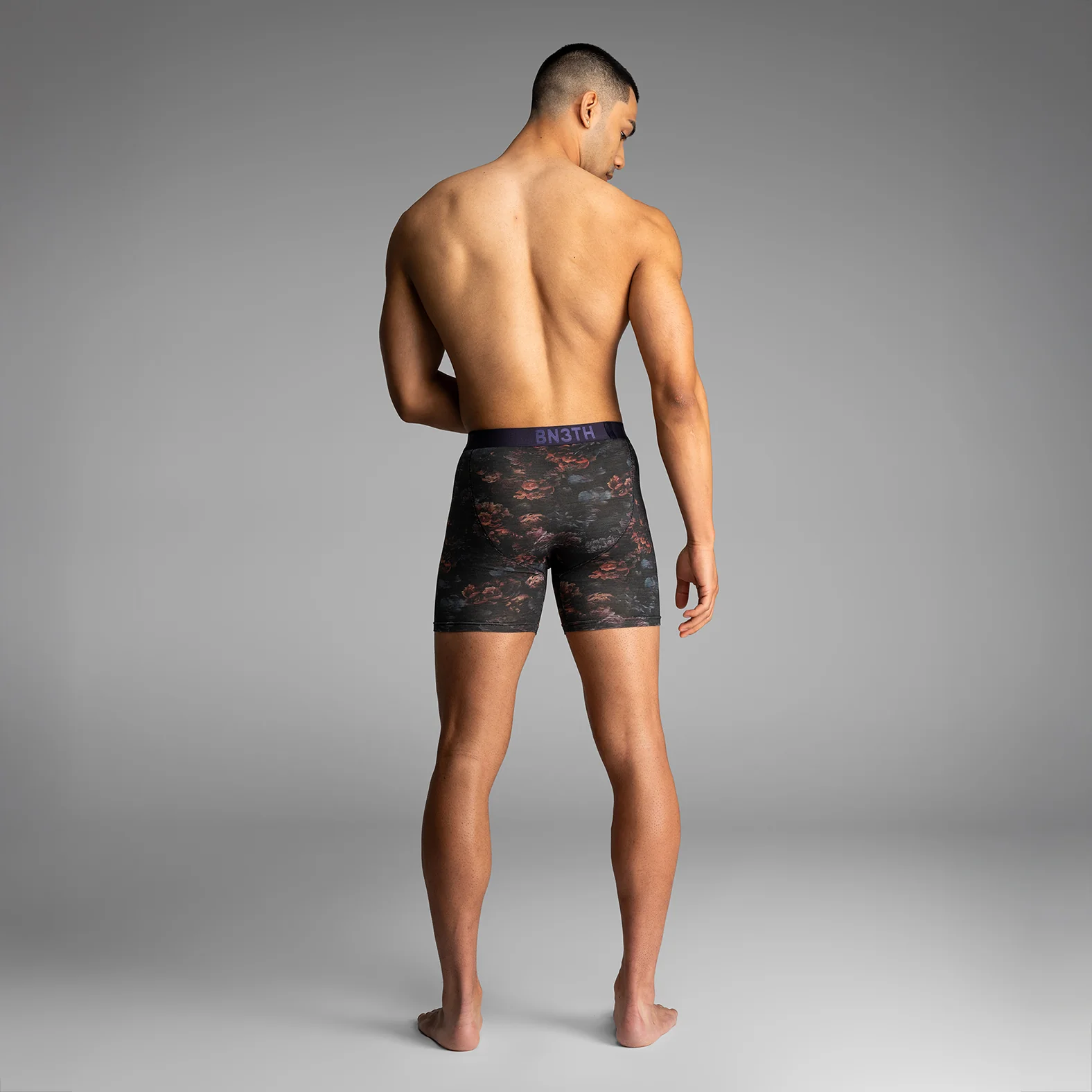 Classic Icon Boxer Brief : Dark Floral Dark Navy - Image 5