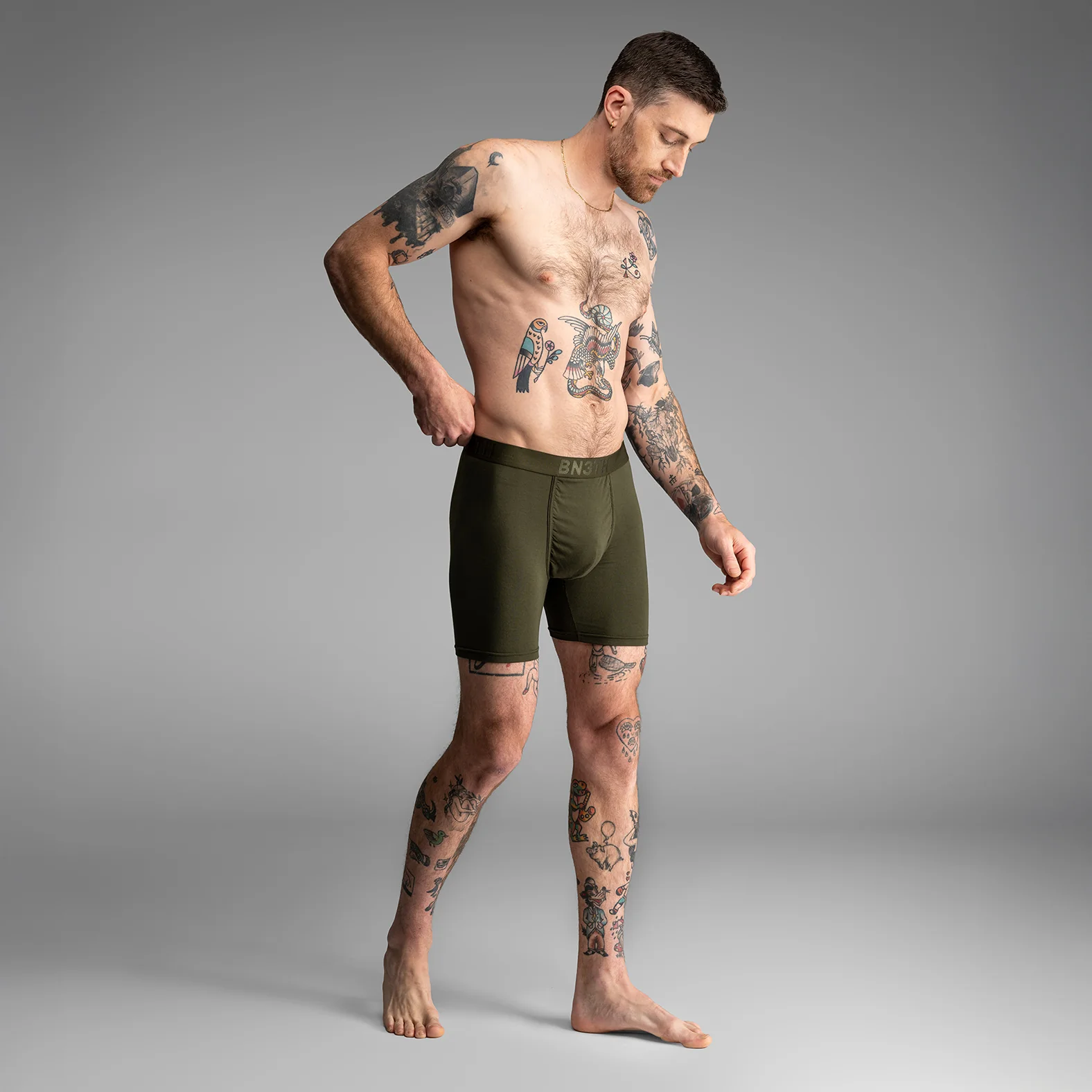 Classic Icon Boxer Brief : Duffle Green - Image 4