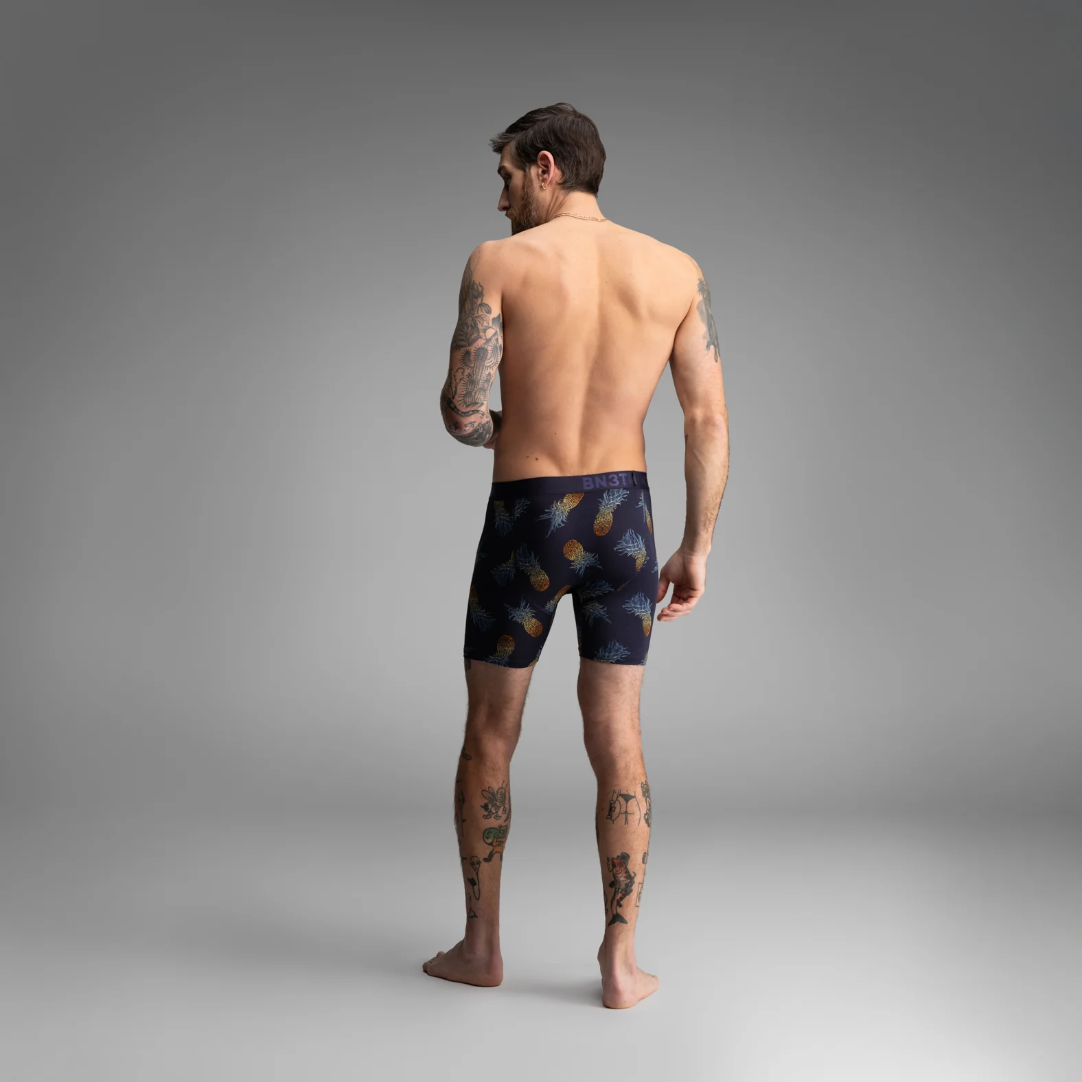 Classic Icon Boxer Brief With Fly: Pineapple Ombre - Dark Navy - Image 5