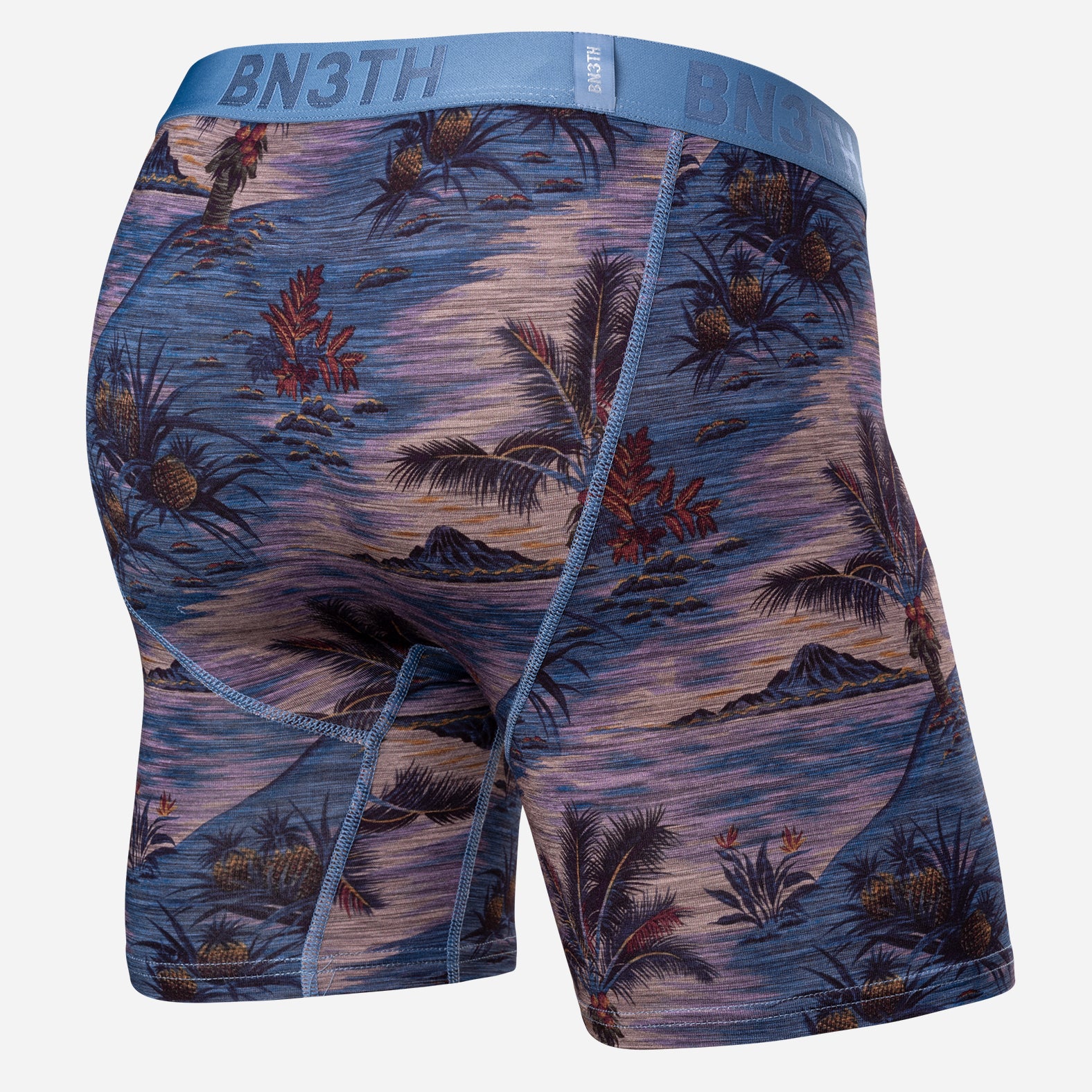 Classic Icon Boxer Brief With Fly: Vintage Tropics Heather Fog - Image 3