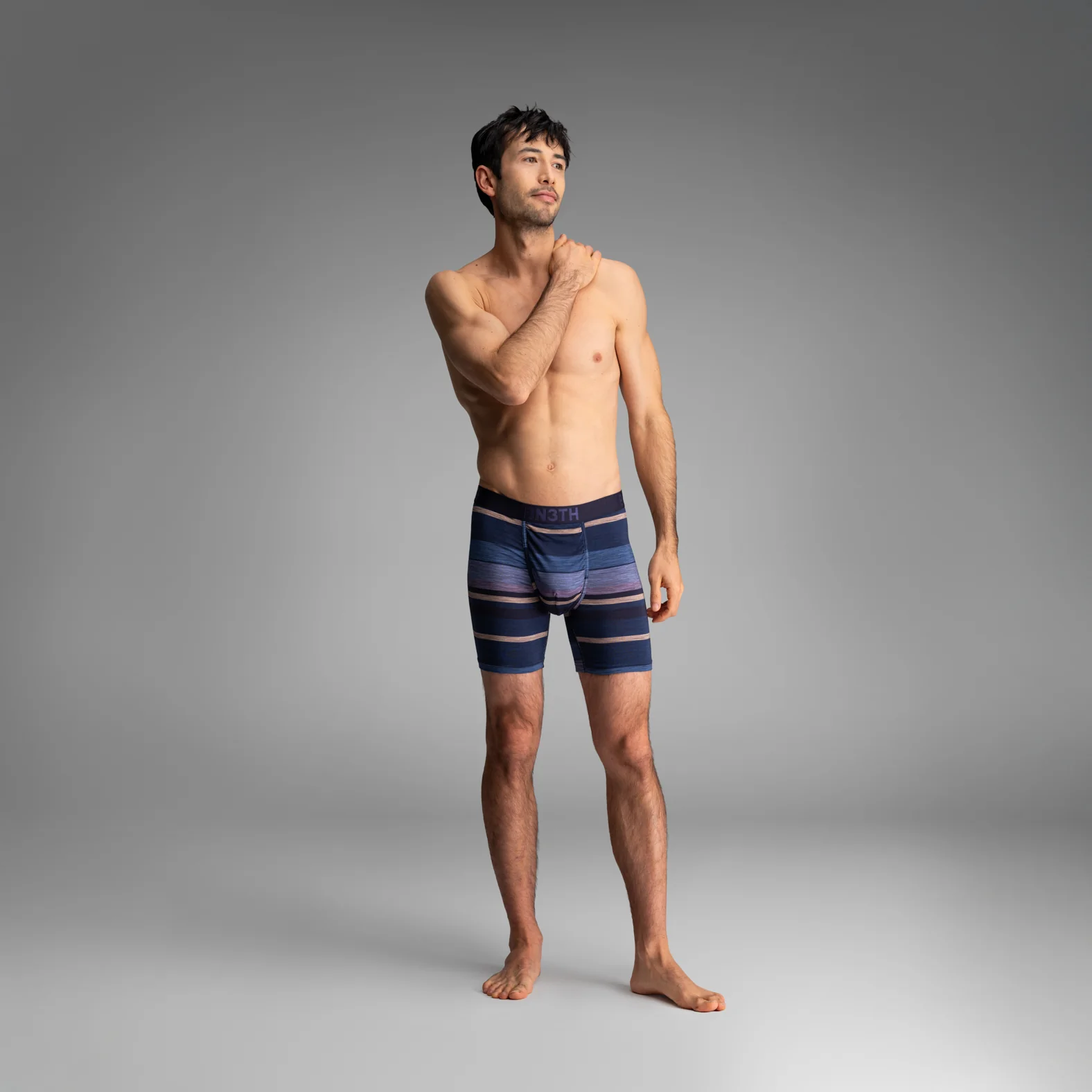 Classic Icon Boxer Brief: Thick Stripe - Navy - Image 2