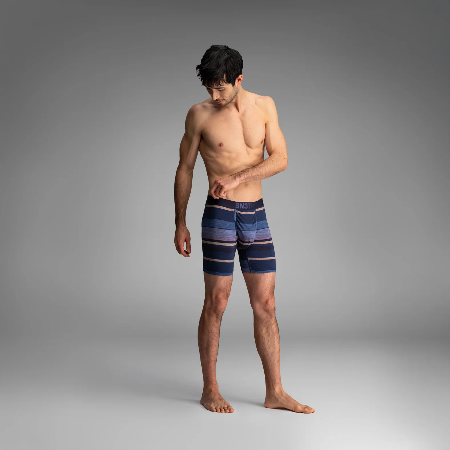 Classic Icon Boxer Brief: Thick Stripe - Navy - Image 4