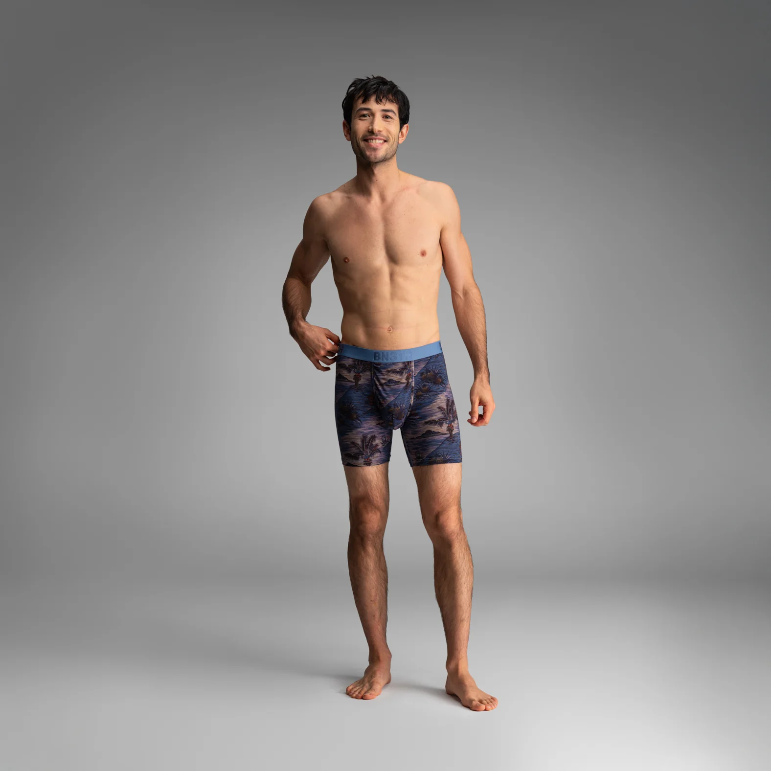 Classic Icon Boxer Brief: Vintage Tropics - Heather Fog - Image 2