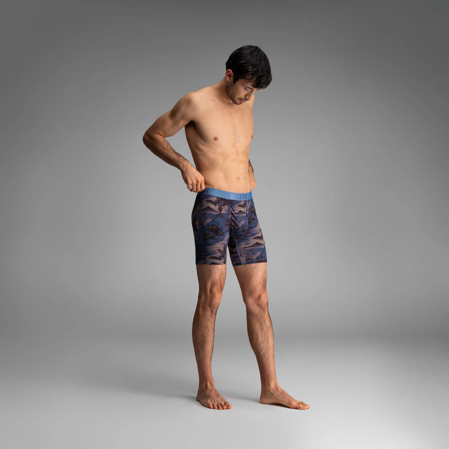 Classic Icon Boxer Brief: Vintage Tropics - Heather Fog - Image 4