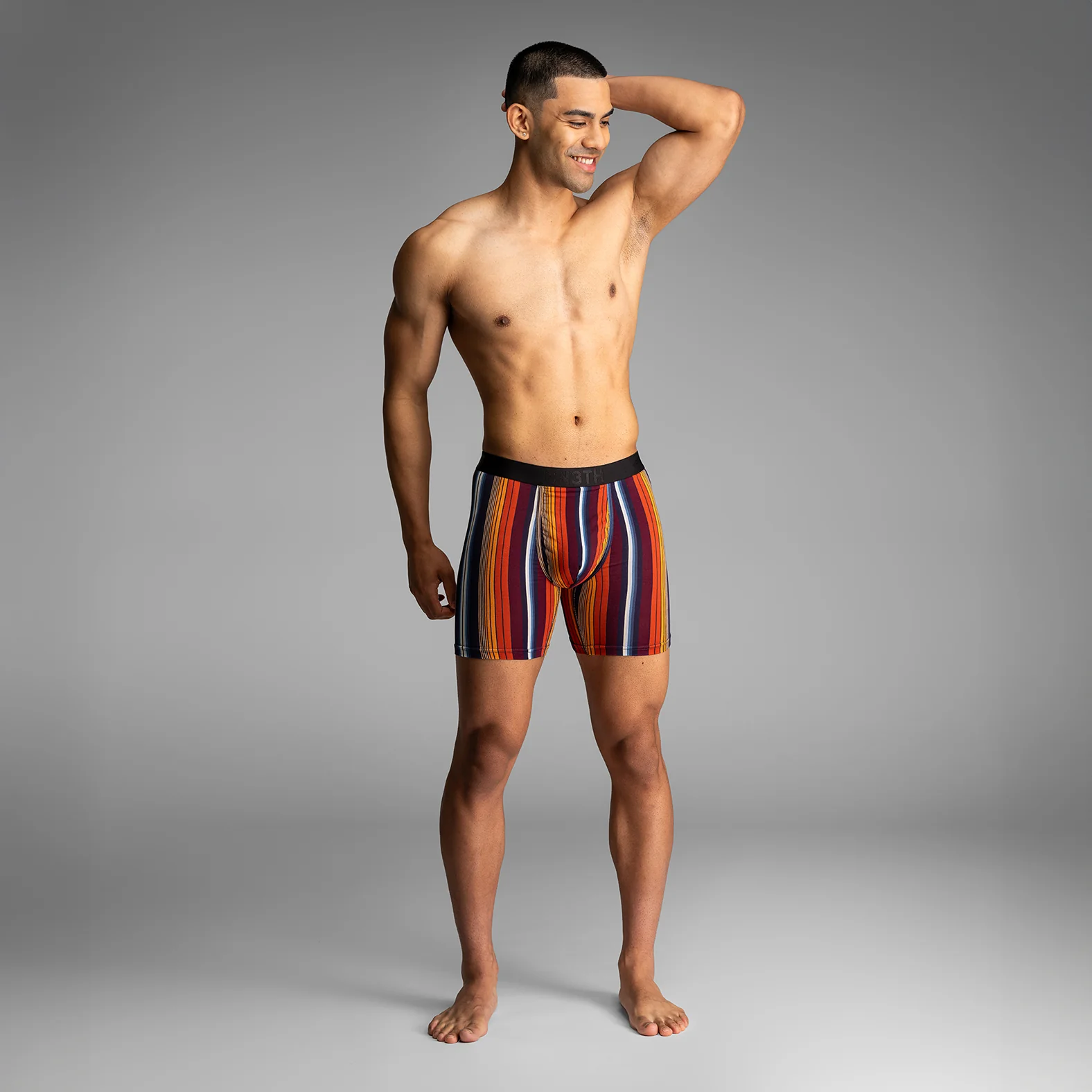 Classic Icon Boxer Brief : Western Stripe Dark Navy - Image 2