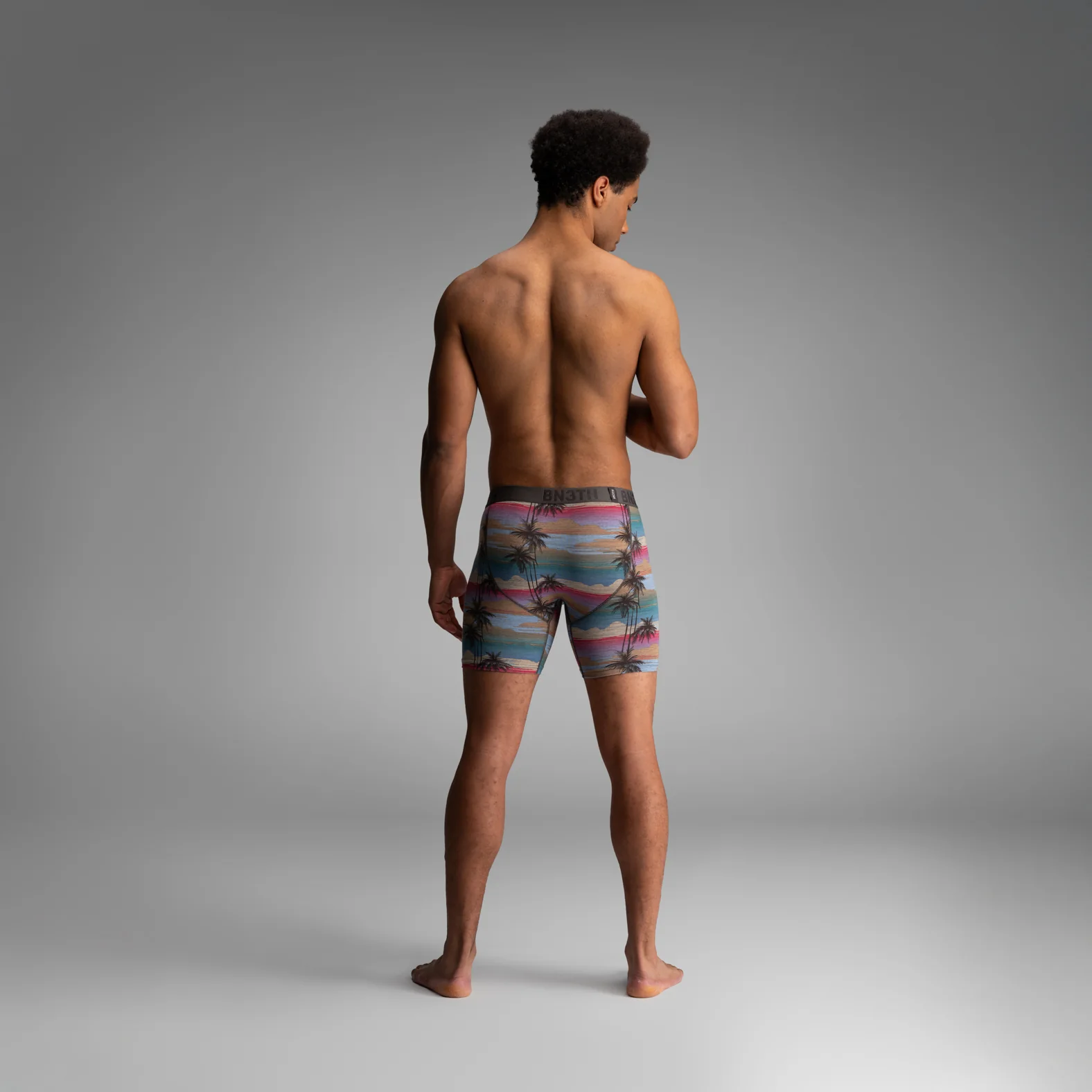 Classic Icon Boxer Brief With Fly : Palm Tree Horizon - Heather - Image 5
