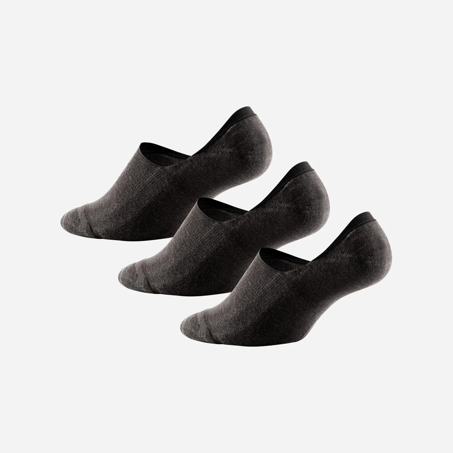 Classic No Show Sock: Black 3 Pack - Image 3