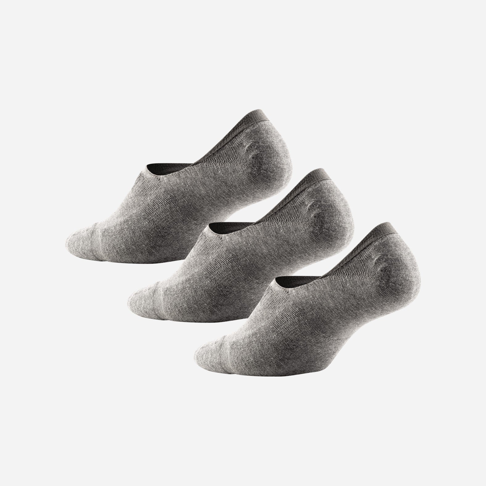 Classic No Show Sock: Heather Gray 3 Pack - Image 2