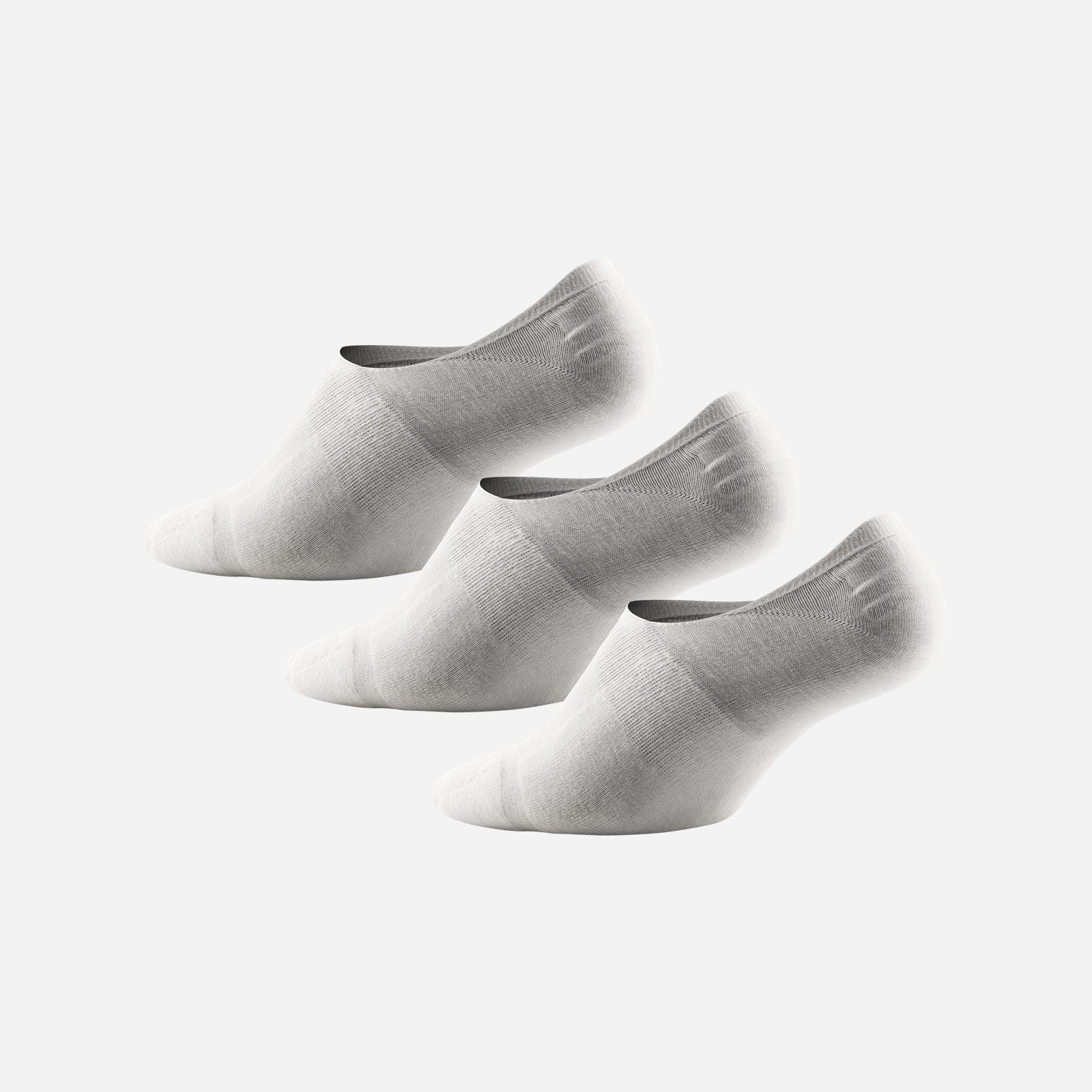 Classic No Show Sock: White 3 Pack - Image 3