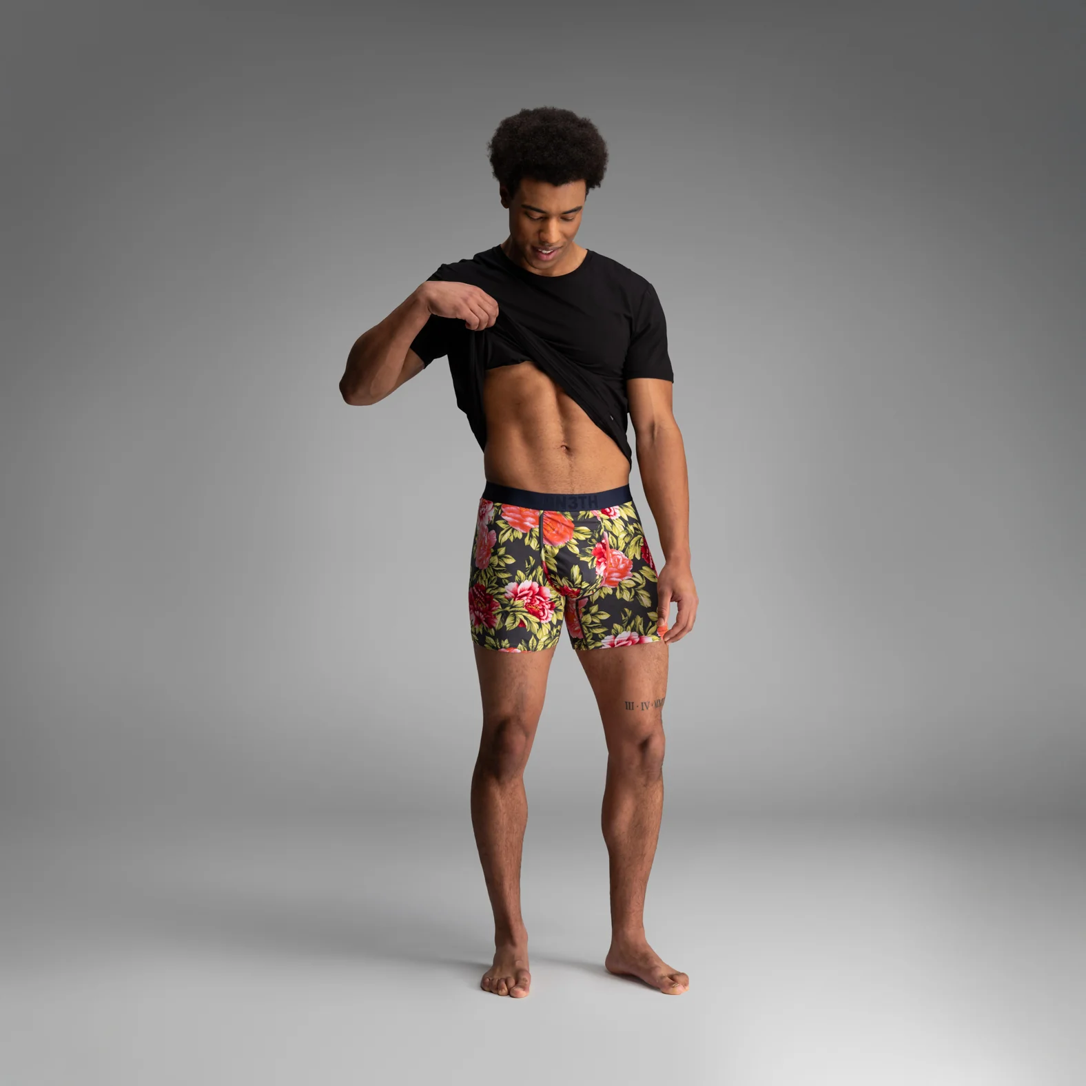 Essentials Boxer Brief: Nocturnal Bloom - Midnight - Image 2