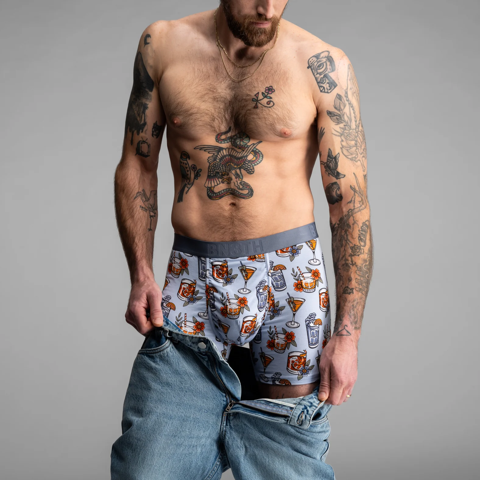 Essentials Boxer Brief: Prohibition - Blue - Image 7