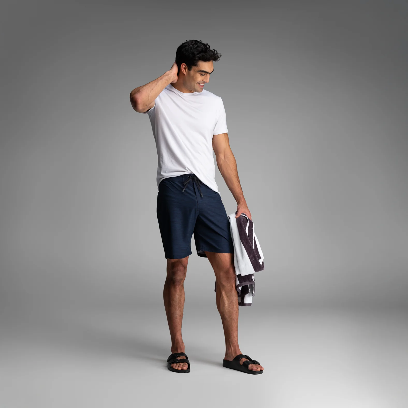 Hightide Boardshort 2N1 : Heather - Navy - Image 4