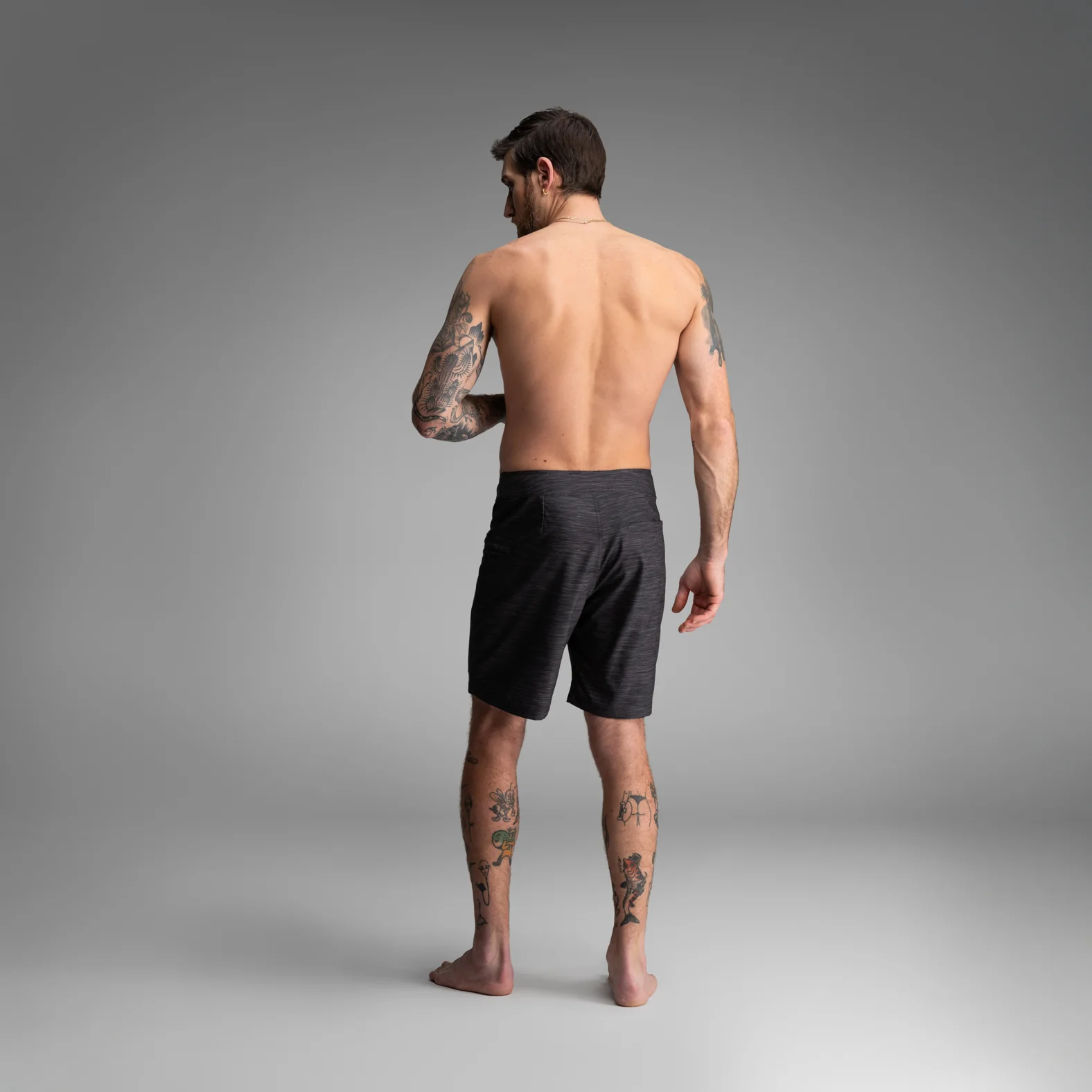 Hightide Boardshort 2N1: Heather - Shadow - Image 5