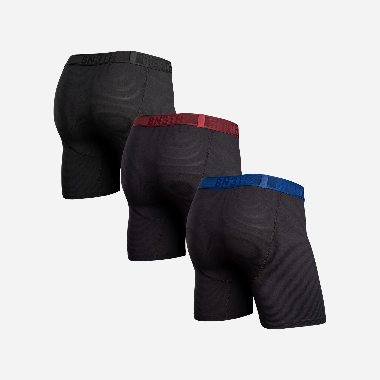 Pro Flex Boxer Brief: Black/Recovery/Rhubarb 3 Pack - Image 3