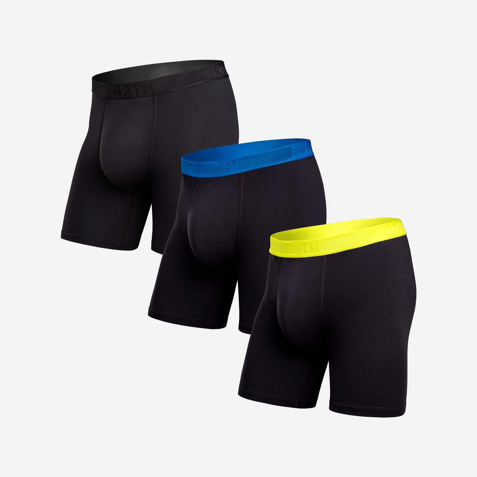 Pro Flex Boxer Brief: Black/Skydiver/Acid Lime 3 Pack