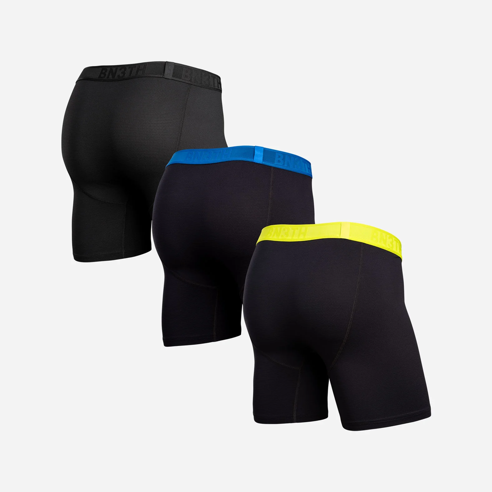 Pro Flex Boxer Brief: Black/Skydiver/Acid Lime 3 Pack - Image 3