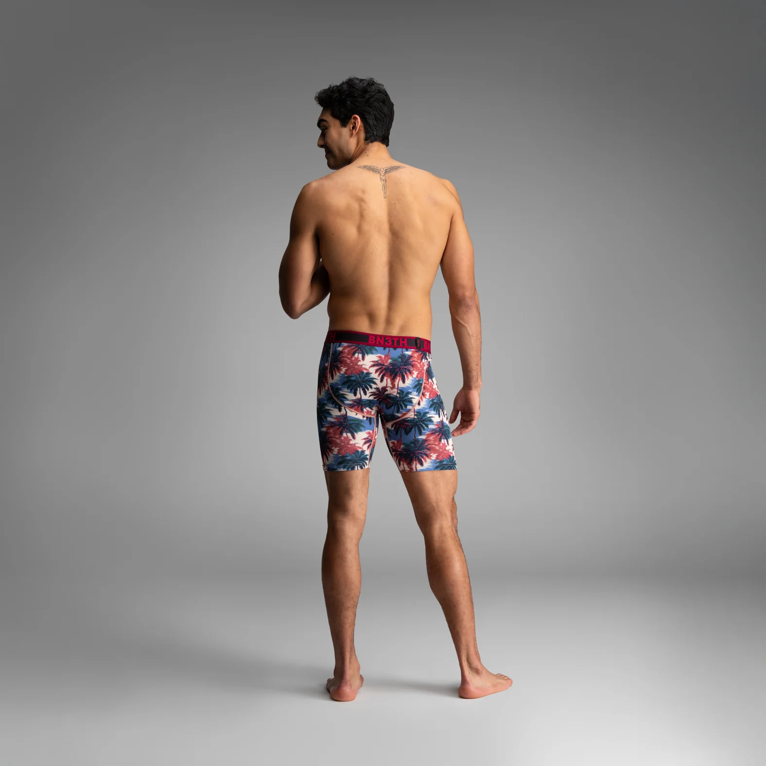 Pro Flex Max Boxer Brief: Electric Palm-Heather Sand - Image 6