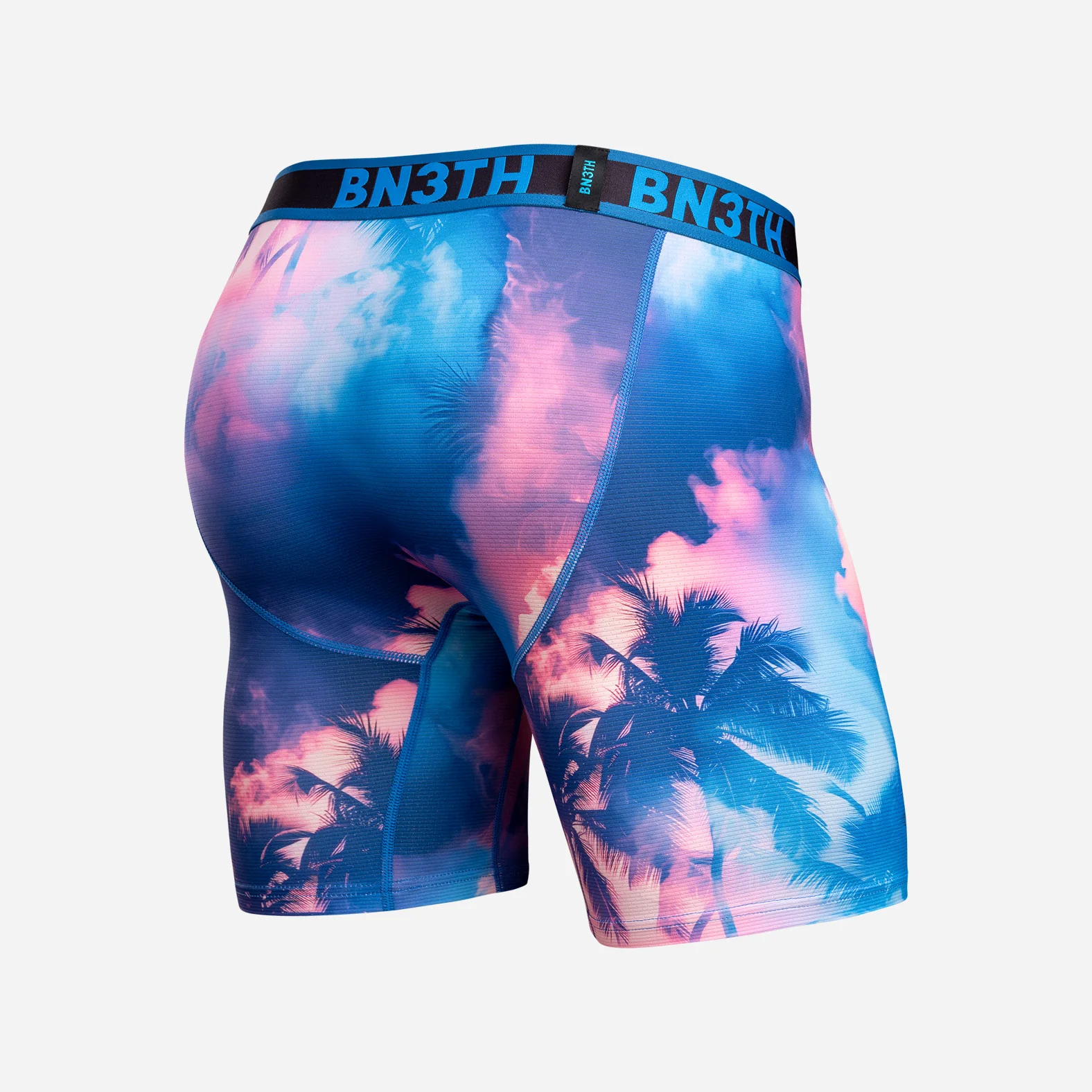 Pro Flex Max Boxer Brief: Smokey Palms-Blue Lolite - Image 3