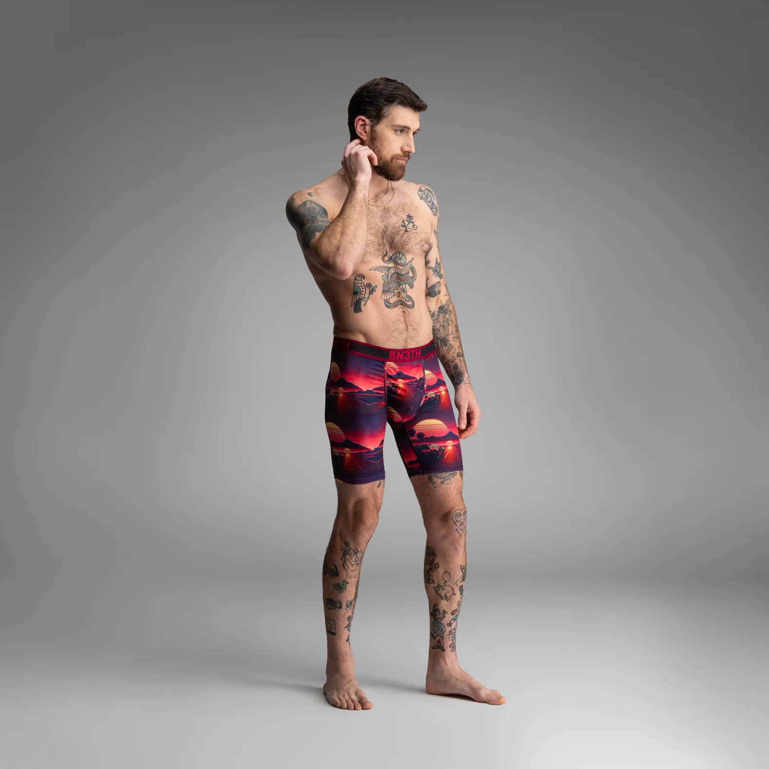 Pro Flex Max Boxer Brief: Sunset Racing - Cerise - Image 5
