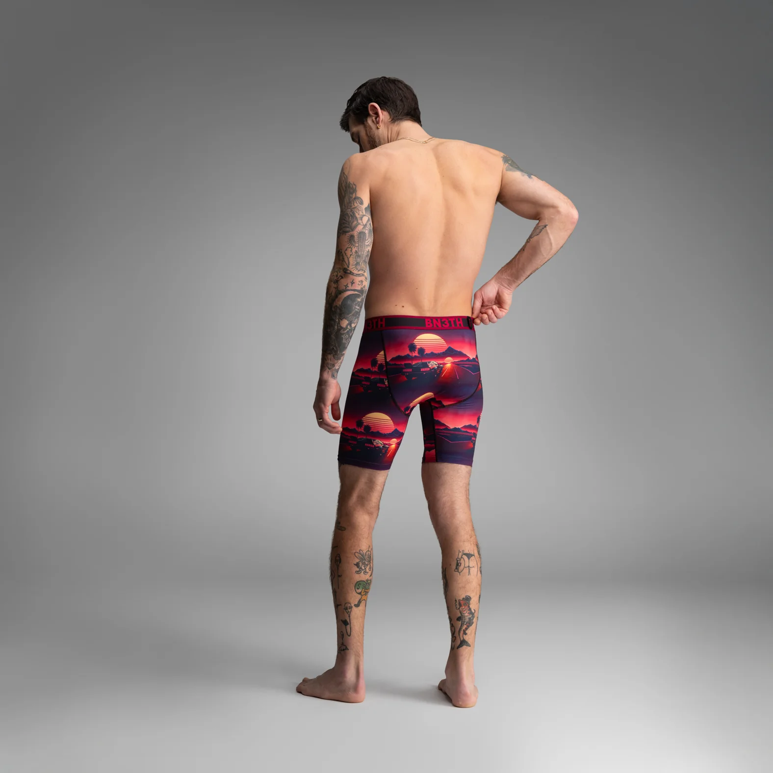 Pro Flex Max Boxer Brief: Sunset Racing - Cerise - Image 6