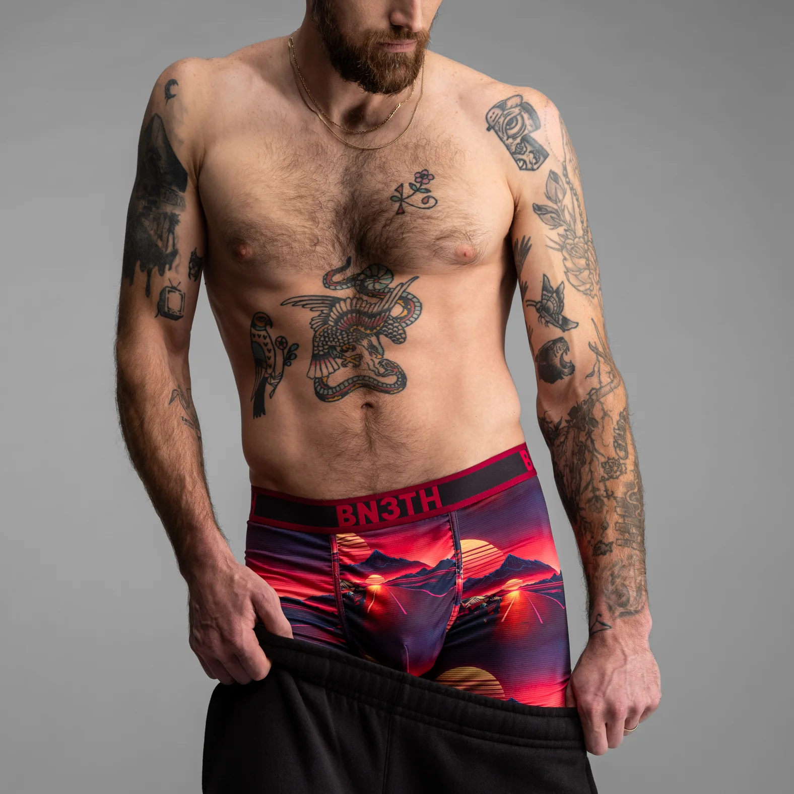 Pro Flex Max Boxer Brief: Sunset Racing - Cerise - Image 7
