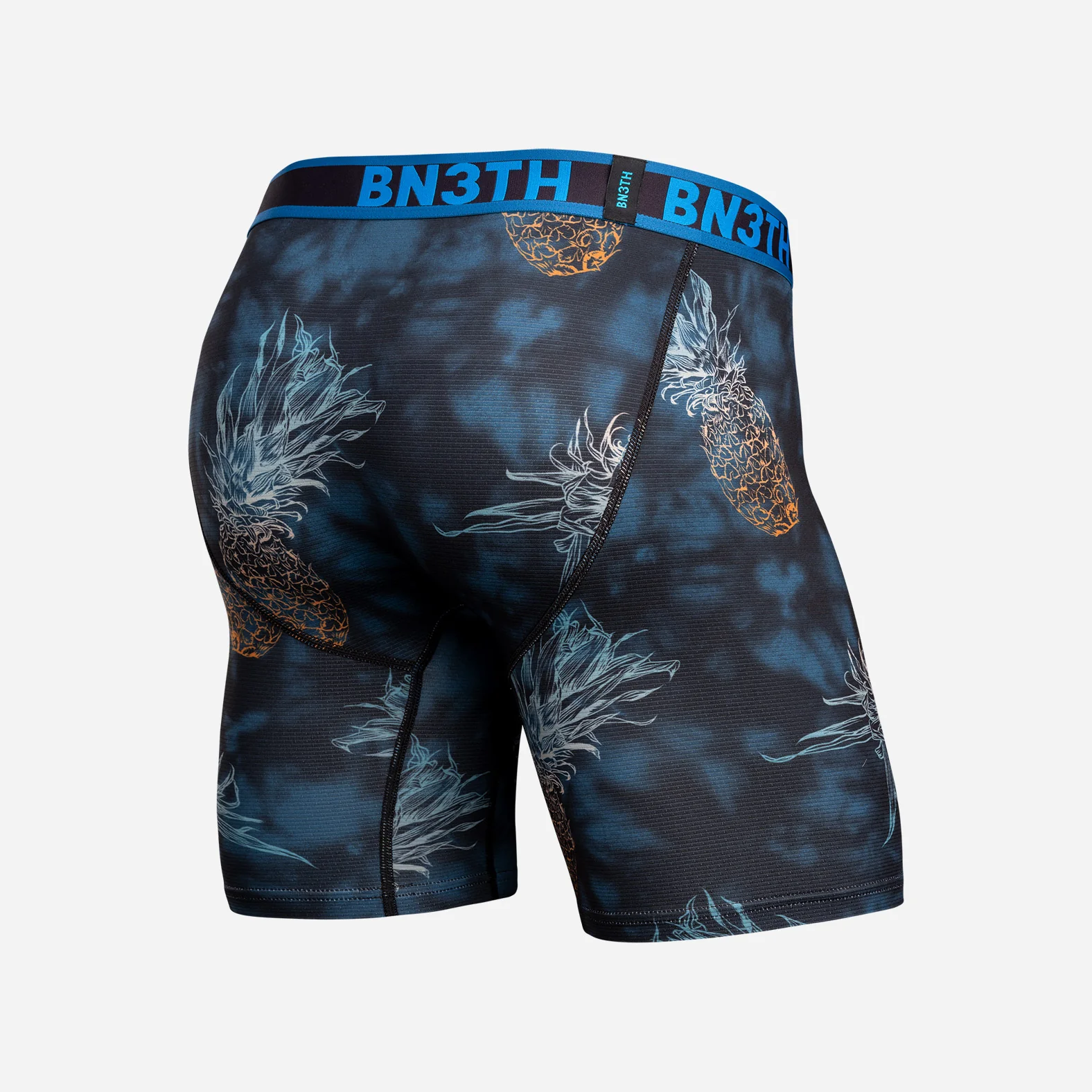 Pro Flex Max Boxer Brief: Tie Dye Pineapple Ombre-Navy - Image 3