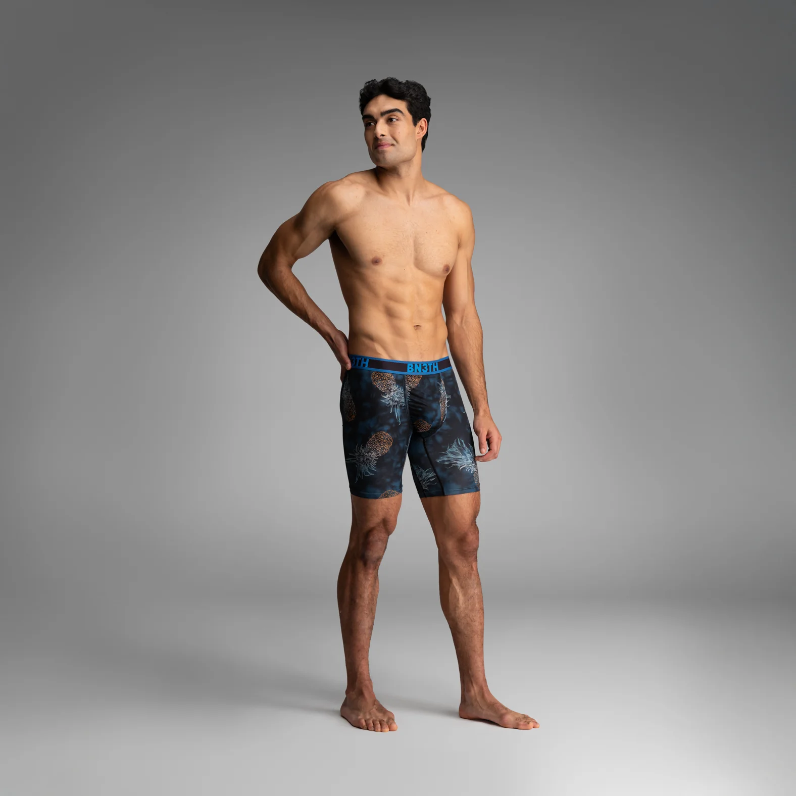 Pro Flex Max Boxer Brief: Tie Dye Pineapple Ombre-Navy - Image 5