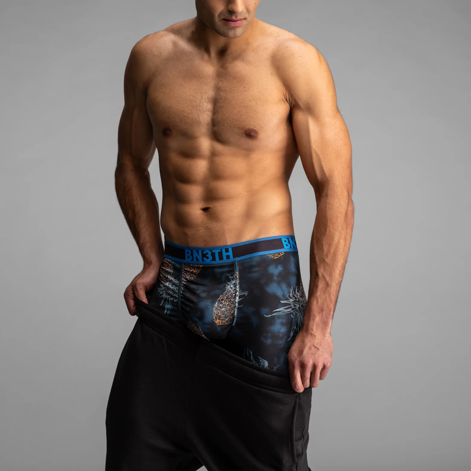 Pro Flex Max Boxer Brief: Tie Dye Pineapple Ombre-Navy - Image 7