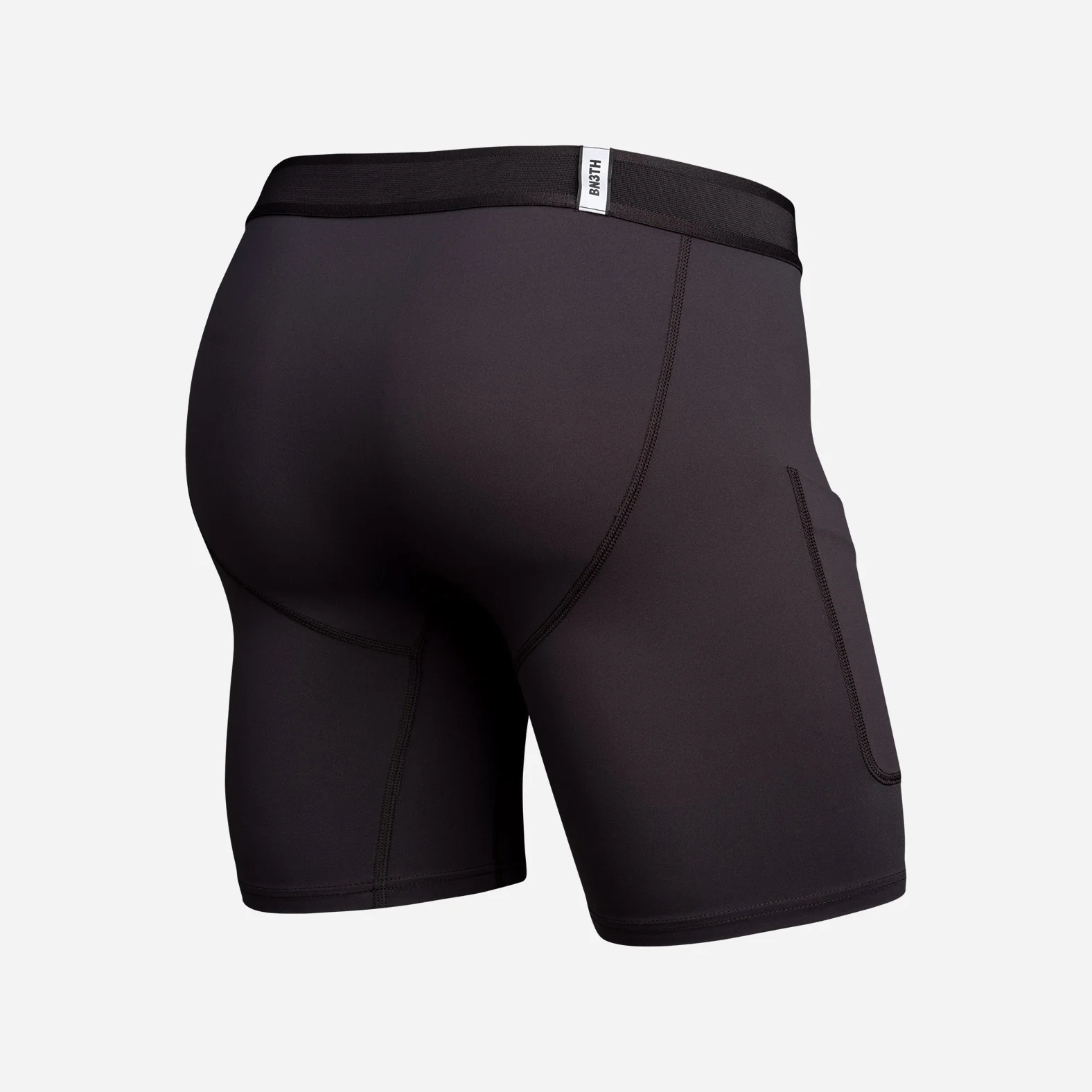 Pro Ultra Liner Short With Pocket: Lucas Beaufort - Black - Image 3