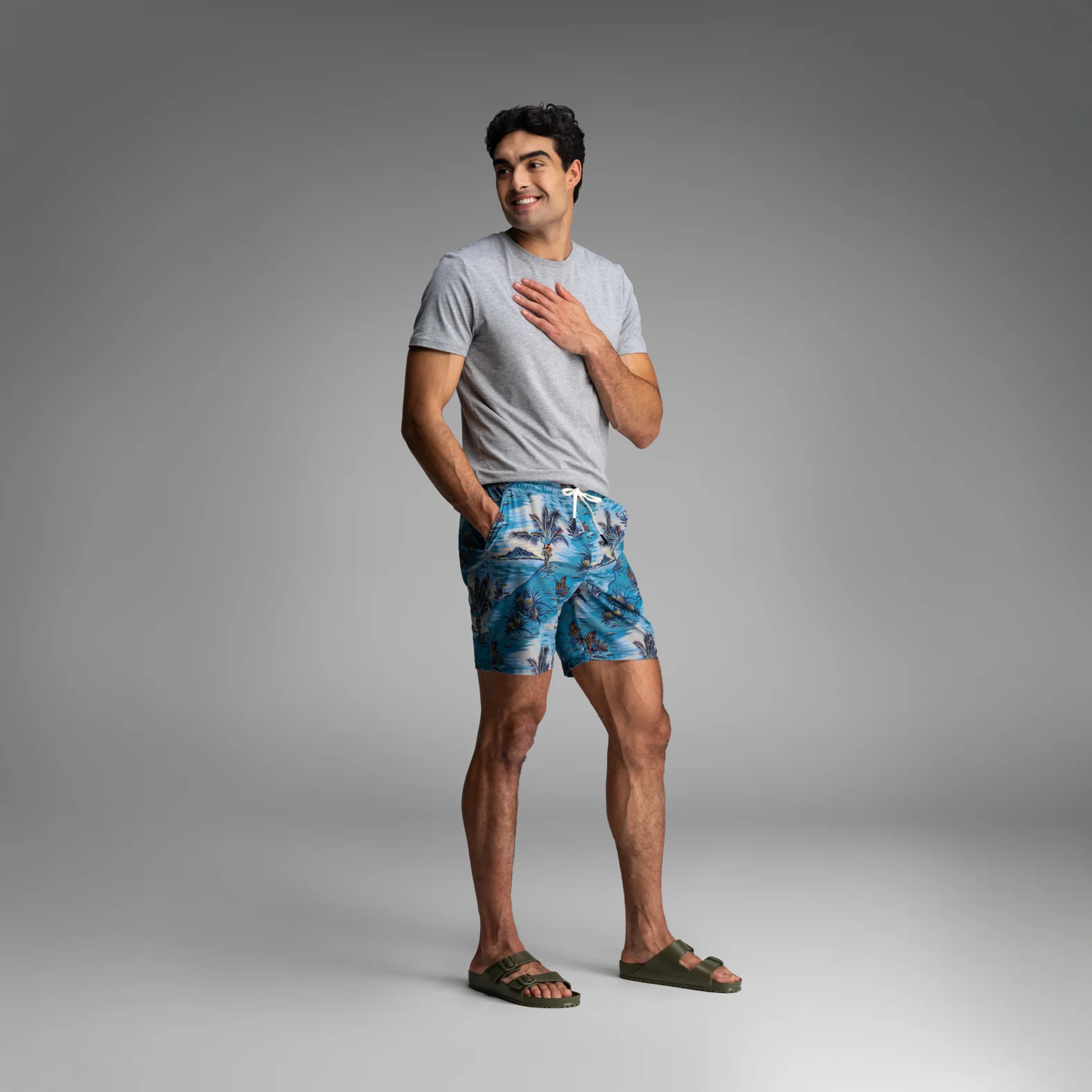 Shoreline 7" Short 2N1: Vintage Tropics - Sand - Image 5