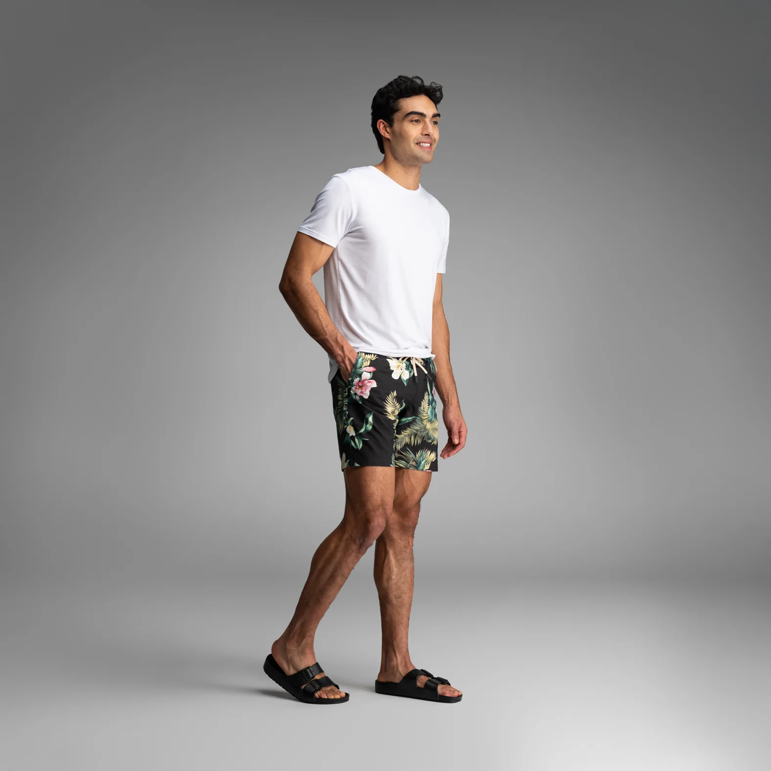 Wave 7" Swim Short 2N1: Magnolia Black - Image 4