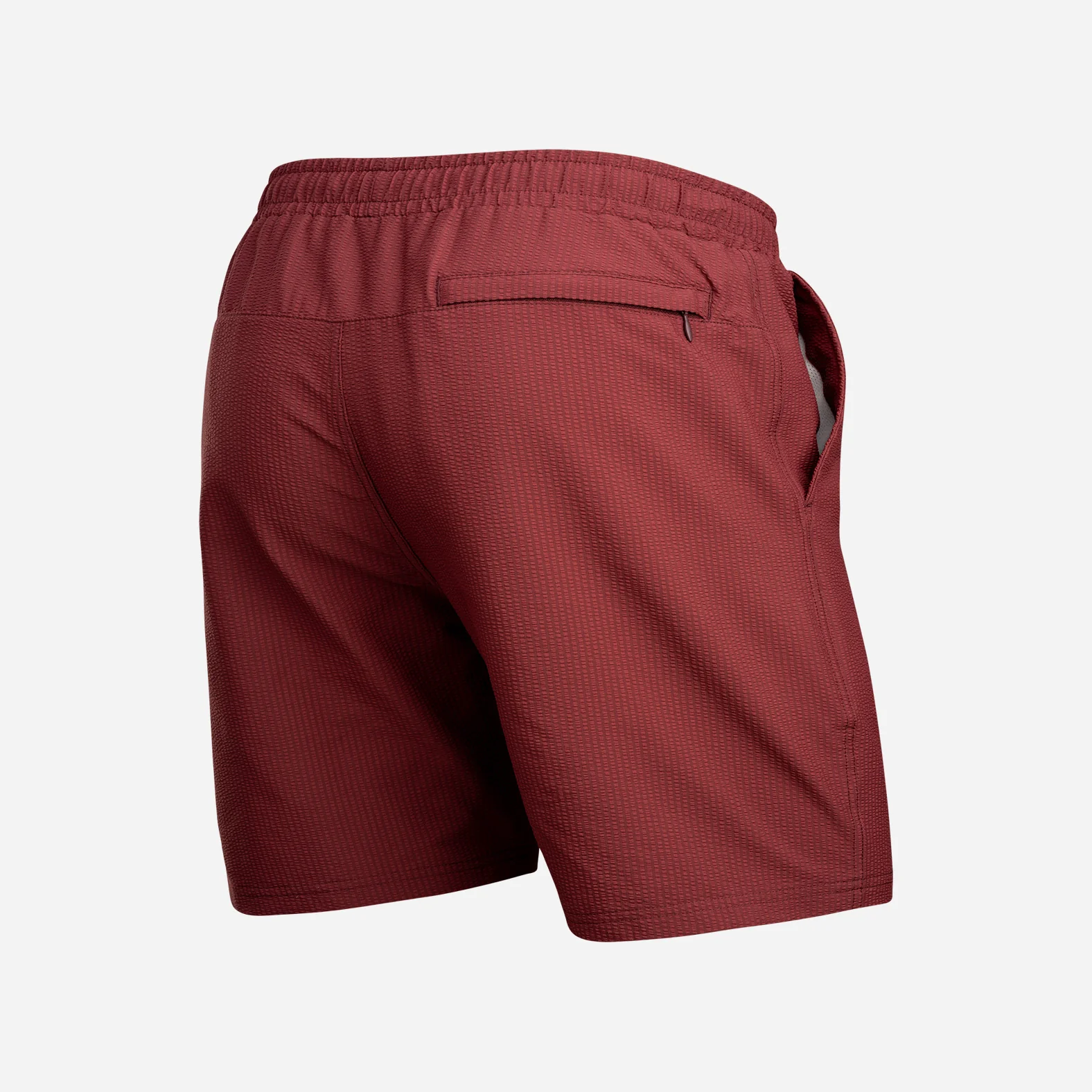 Wave 7" Swim Short 2N1: Red Mahogany - Image 3